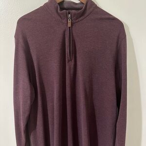 Mizzen+Main Maroon Zip-Up Sweater